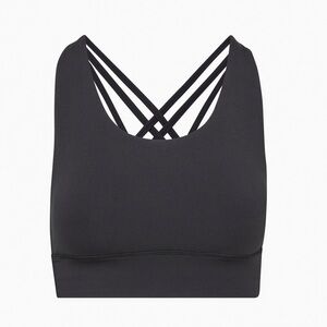 Aritzia TNA Slick Racerback Bra in Black